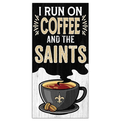 New Orleans Saints 6" x 12" Coffee Wall Art