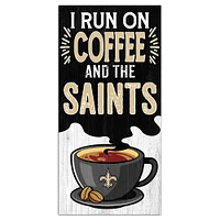 New Orleans Saints 6" x 12" Coffee Wall Art