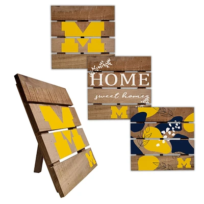 Michigan Wolverines Four-Piece Hot Plate Set