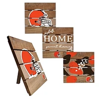 Cleveland Browns Four-Piece Hot Plate Set