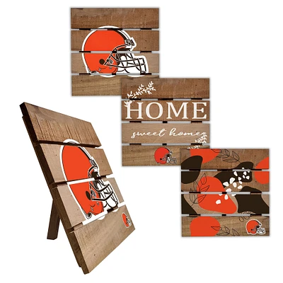 Cleveland Browns Four-Piece Hot Plate Set