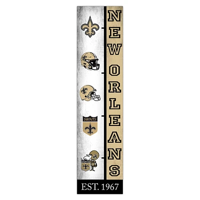 New Orleans Saints 6" x 24" Progression Wood Sign