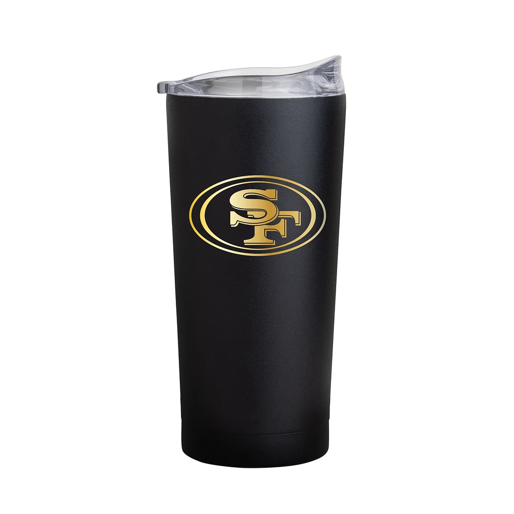 San Francisco 49ers Black Foil 20oz. Powder Coat Tumbler