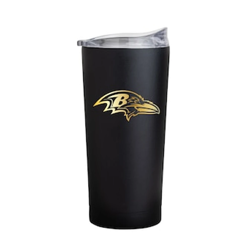 Baltimore Ravens Black Foil 20oz. Powder Coat Tumbler