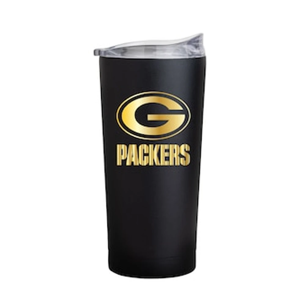 Green Bay Packers Black Foil 20oz. Powder Coat Tumbler