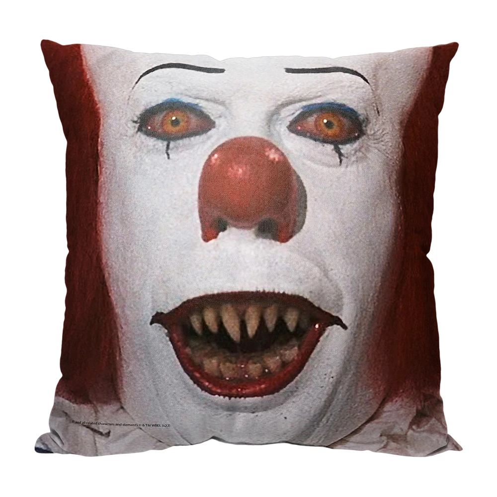 The Northwest Group Pennywise It 18" x 18" Sharp Teeth Pillow