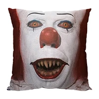 The Northwest Group Pennywise It 18" x 18" Sharp Teeth Pillow