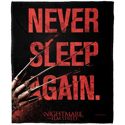 The Northwest Group  A Nightmare on Elm Street 50" x 60" Never Sleep Again Silk Touch Throw Blanket
