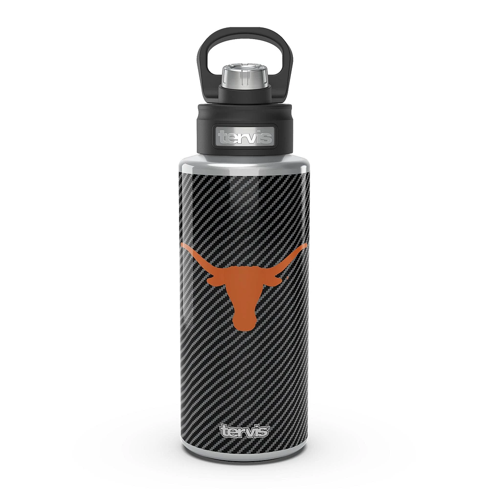 Tervis Texas Longhorns 32oz. Carbon Fiber Wide Mouth Water Bottle