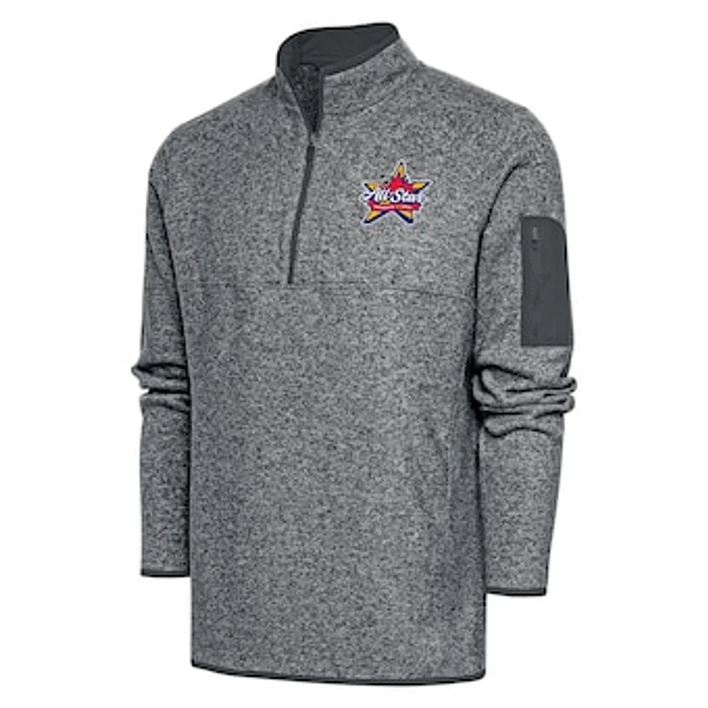 Men's Antigua  Heather Gray NHL 2024 All Star Game Fortune Quarter-Zip Jacket