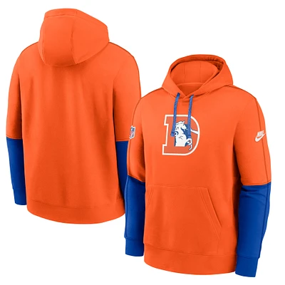 Men's Nike Orange Denver Broncos Alternate Logo Club Pullover Hoodie