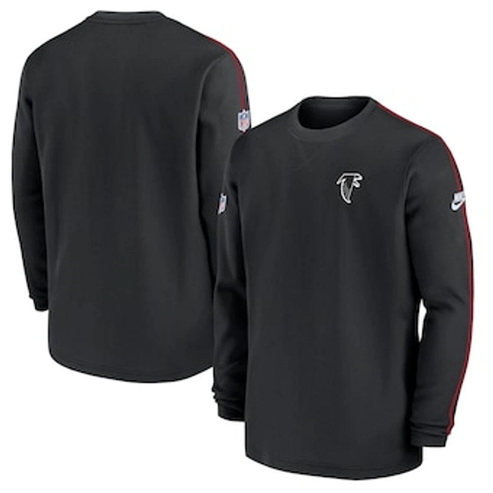 Men's Nike Black Atlanta Falcons Alternate Logo Coach Long Sleeve Top