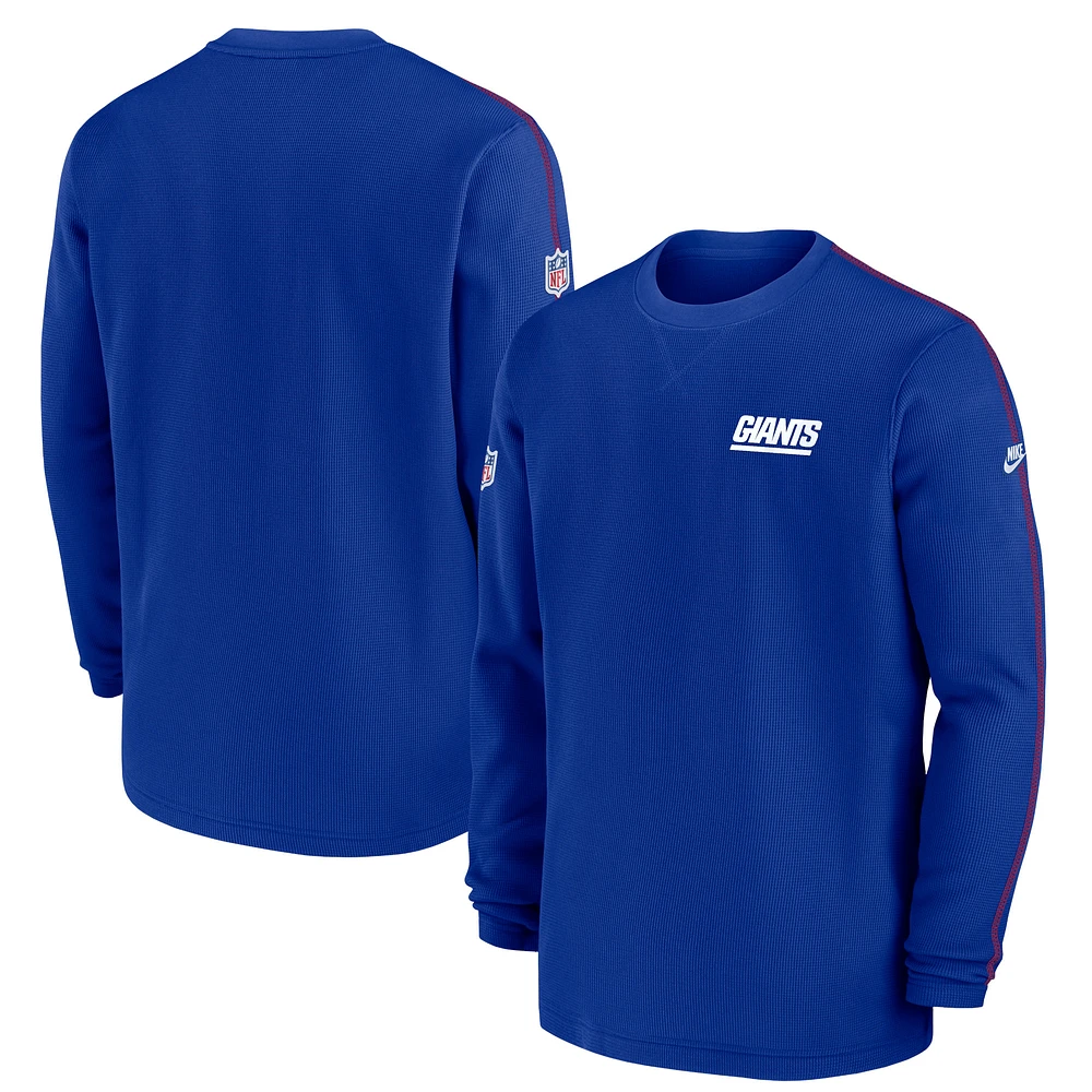 Men's Nike Royal New York Giants Alternate Logo Coach Long Sleeve Top