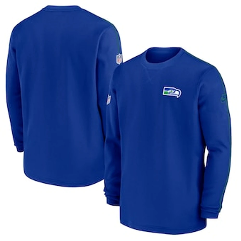 Men's Nike Royal Seattle Seahawks Alternate Logo Coach Long Sleeve Top