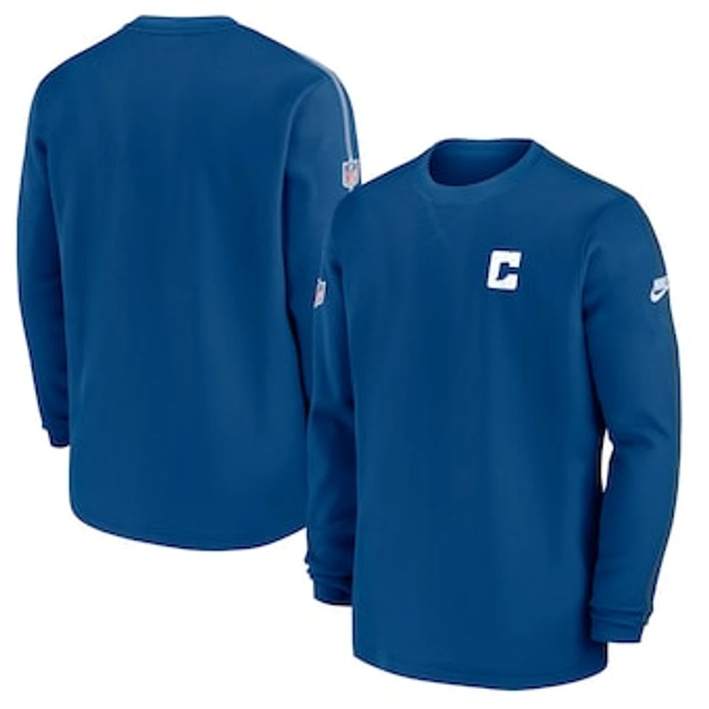 Men's Nike Royal Indianapolis Colts Alternate Logo Coach Long Sleeve Top