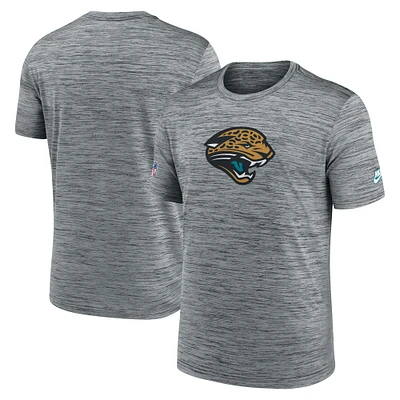 Men's Nike Heather Gray Jacksonville Jaguars Throwback Velocity Alternate Logo Performance T-Shirt