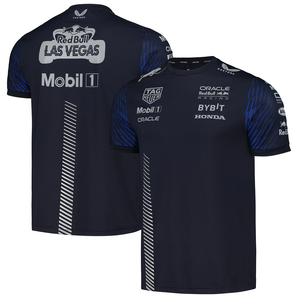 Unisex Castore Navy Red Bull Racing 2023 Las Vegas Grand Prix Official Teamline Set Up T-Shirt