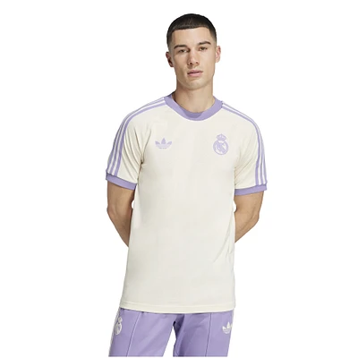 Men's adidas Originals White Real Madrid adicolor Three-Stripe Raglan T-Shirt