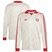 Men's adidas Originals Cream Bayern Munich Lifestyler Long Sleeve Jersey