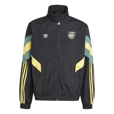 Men's adidas Originals Black Jamaica National Team Lifestyler Full-Zip Track Jacket