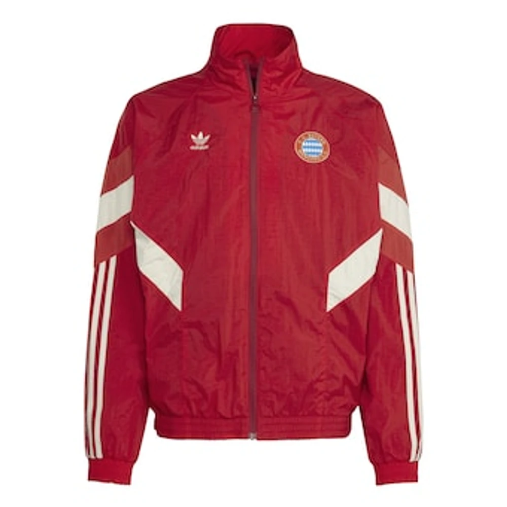 Men's adidas Originals Maroon Bayern Munich Lifestyler Full-Zip Track Jacket