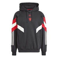 Men's adidas Originals Black Manchester United Lifestyler Pullover Hoodie