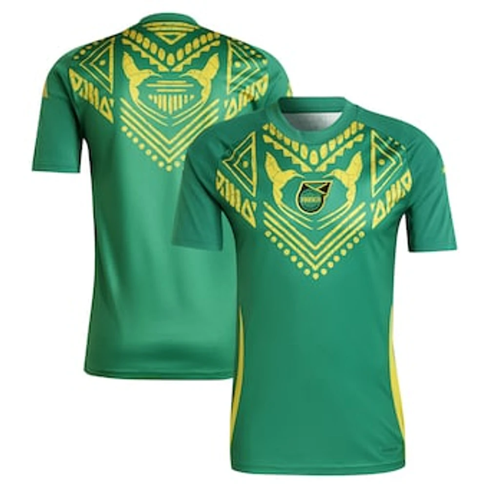 Men's adidas Green Jamaica National Team 2024 Pre-Match Top