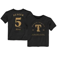 Toddler Fanatics Corey Seager Black Texas Rangers 2023 World Series Champions Name & Number T-Shirt