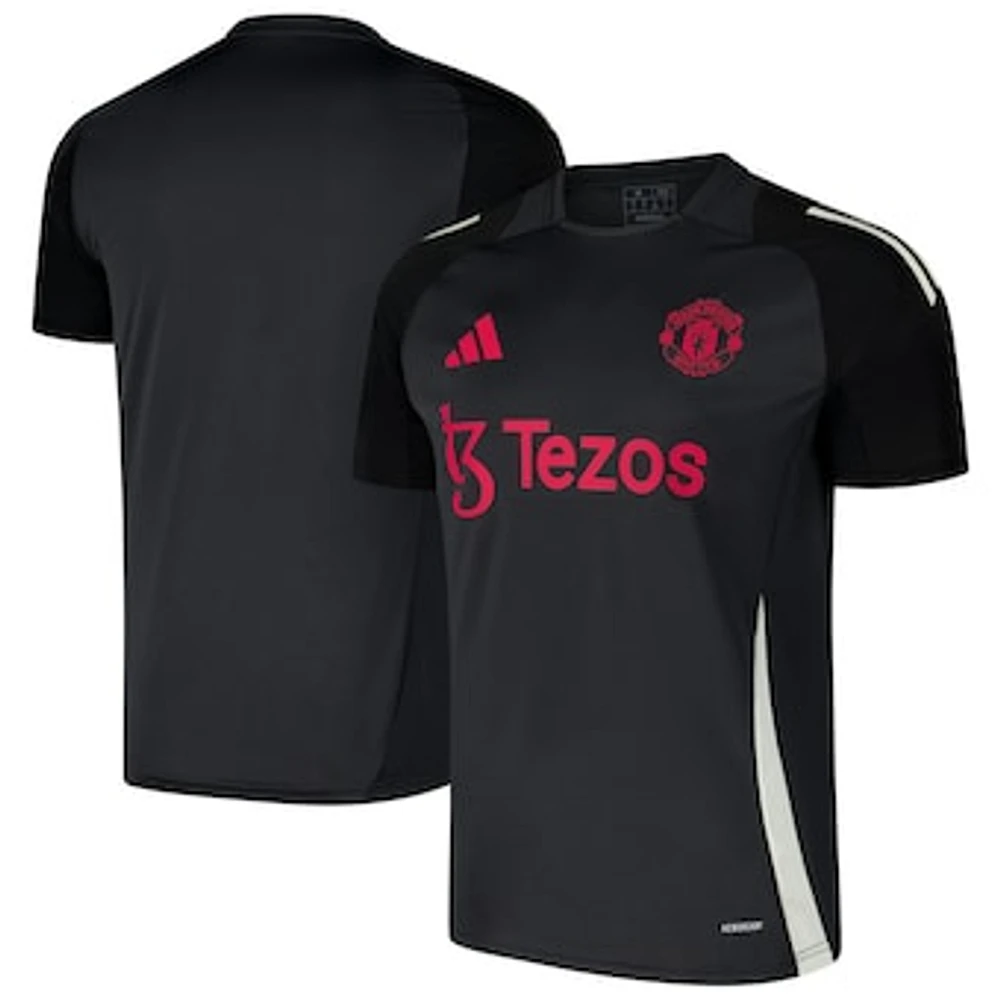 Men's adidas Black Manchester United 2024/25 AEROREADY Training Jersey