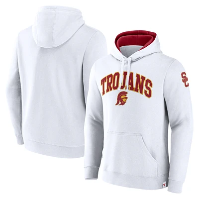 Men's Fanatics White USC Trojans Arch & Logo Pullover Hoodie