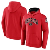 Men's Fanatics Red Georgia Bulldogs Arch & Logo Pullover Hoodie