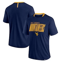 Men's Fanatics Navy West Virginia Mountaineers Defender Fade Slant T-Shirt