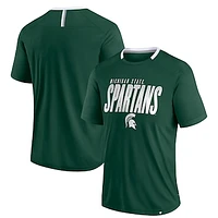 Men's Fanatics Green Michigan State Spartans Defender Fade Slant T-Shirt