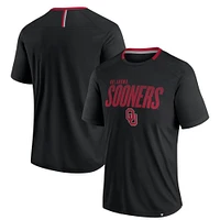 Men's Fanatics Black Oklahoma Sooners Defender Fade Slant T-Shirt