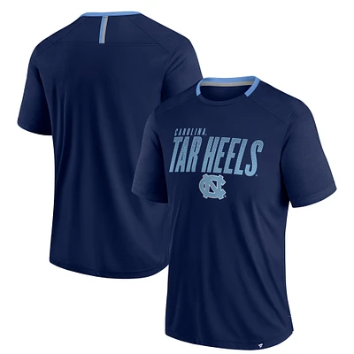 Men's Fanatics Navy North Carolina Tar Heels Defender Fade Slant T-Shirt