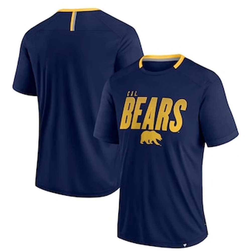 Men's Fanatics Navy Cal Bears Defender Fade Slant T-Shirt