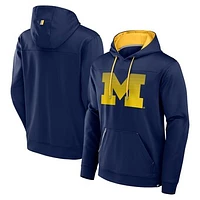 Men's Fanatics  Navy Michigan Wolverines Defender Dot Faded Primary Pullover Hoodie