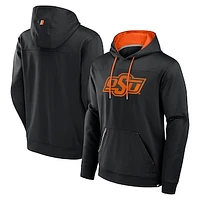 Men's Fanatics  Black Oklahoma State Cowboys Defender Dot Faded Primary Pullover Hoodie