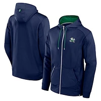 Men's Fanatics Navy Notre Dame Fighting Irish Defender Full-Zip Hoodie