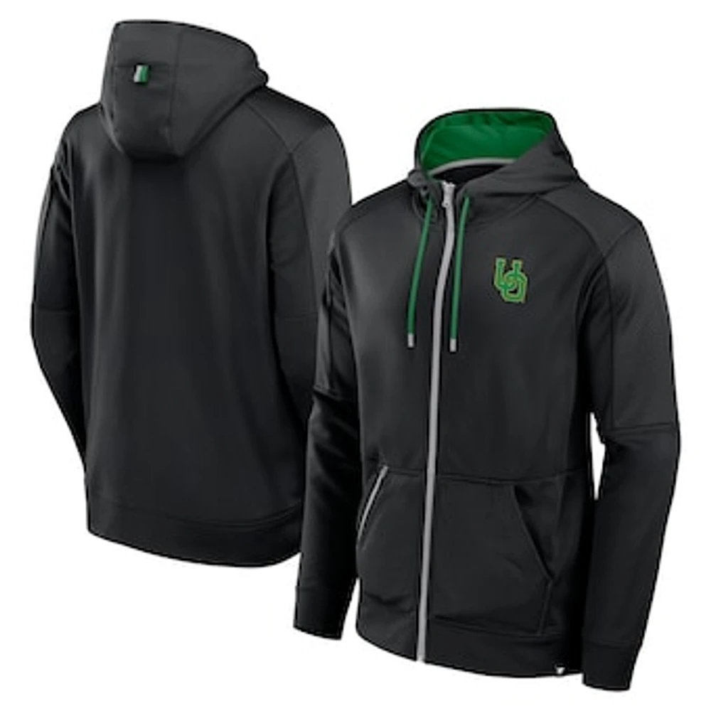 Men's Fanatics Black Oregon Ducks Defender Full-Zip Hoodie