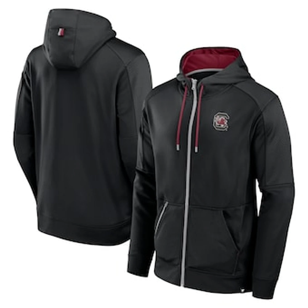 Men's Fanatics Black South Carolina Gamecocks Defender Full-Zip Hoodie