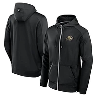 Men's Fanatics Black Colorado Buffaloes Defender Full-Zip Hoodie