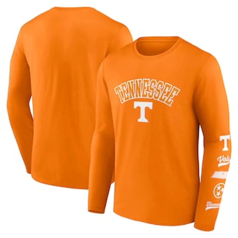 Men's Fanatics Tennessee Orange Volunteers Badging Long Sleeve T-Shirt