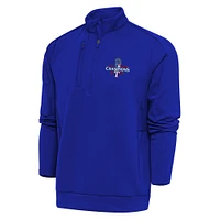 Men's Antigua  Royal Texas Rangers 2023 World Series Champions Generation Quarter-Zip Pullover Top