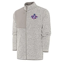 Men's Antigua  Oatmeal Texas Rangers 2023 World Series Champions Fortune Full-Zip Jacket