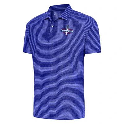 Men's Antigua  Heather Royal Texas Rangers 2023 World Series Champions Esteem Polo