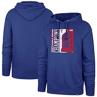 Men's '47  Royal Texas Rangers 2023 World Series Champions Playoff Headline Pullover Hoodie