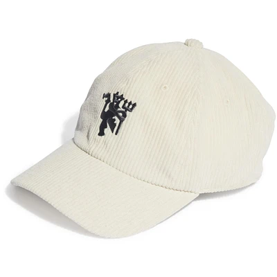 Men's adidas Originals Cream Manchester United Lifestyler Dad Adjustable Hat