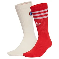 Unisex adidas Cream/Red Bayern Munich Lifestyler Two-Pack Crew Socks Set