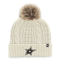 Women's '47 Cream Dallas Stars Meeko Cuffed Knit Hat with Pom